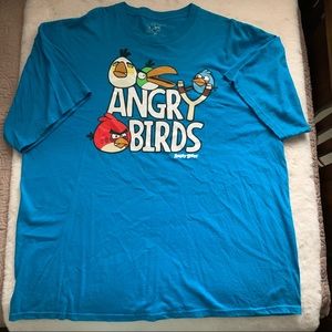 Angry Bird Mens 2XL  turquoise T-shirt